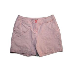 Tommy Bahama Women's Pink and White Striped Shorts Size 8